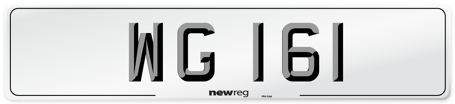 WG 161 Number Plate from New Reg